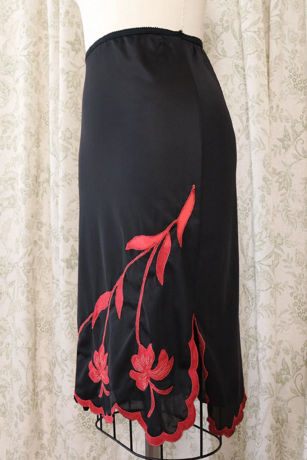 1940s Hibiscus Slip Skirt XS/S