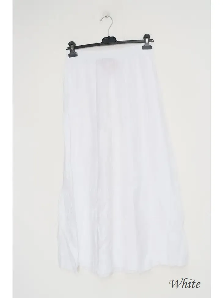 8348 Tiered Linen Skirt