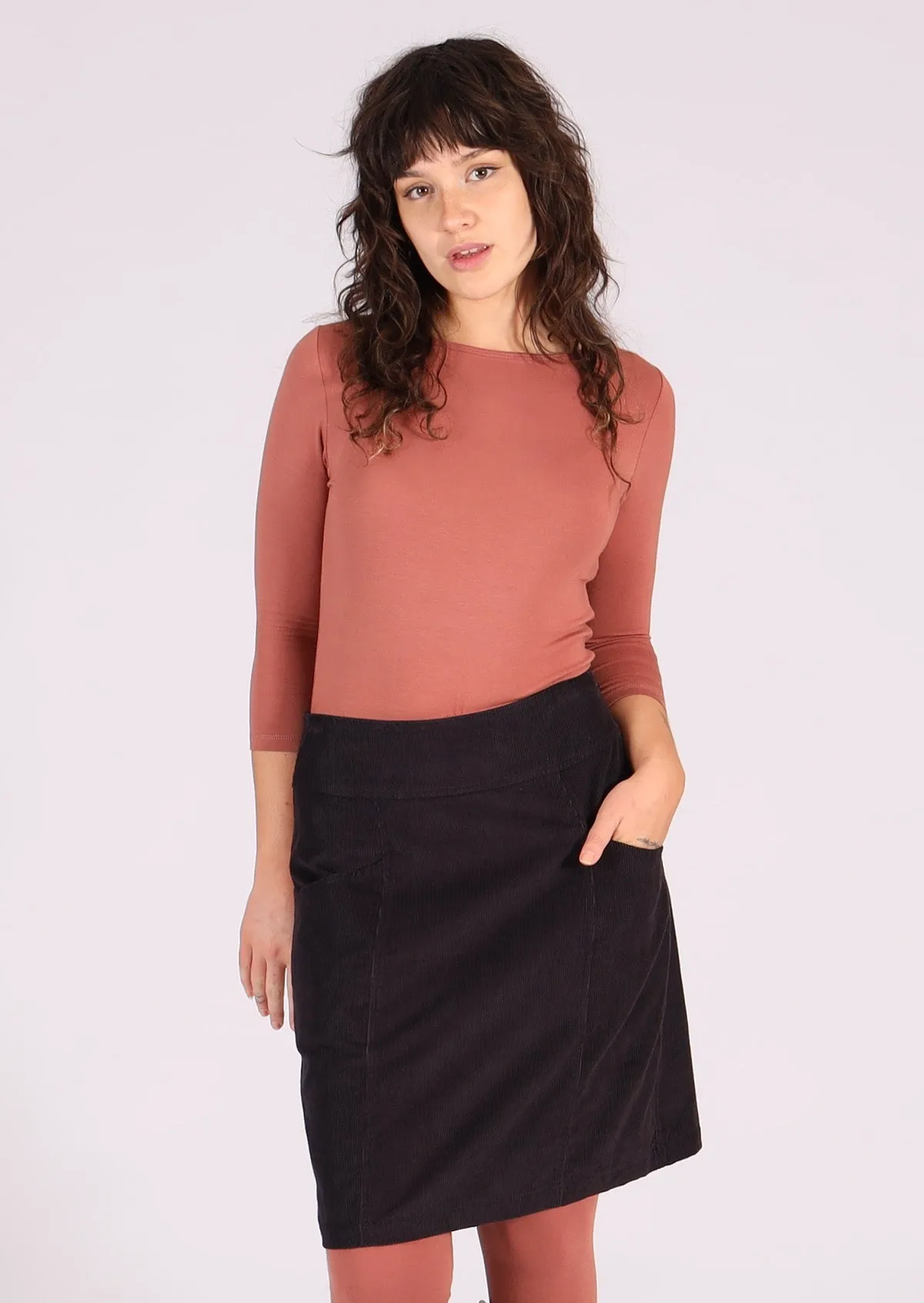 Aalia Corduroy Skirt Outer Space