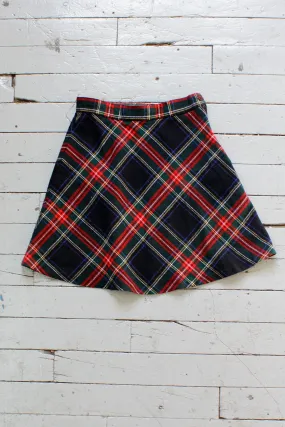 Alicia Plaid Mini Skirt M