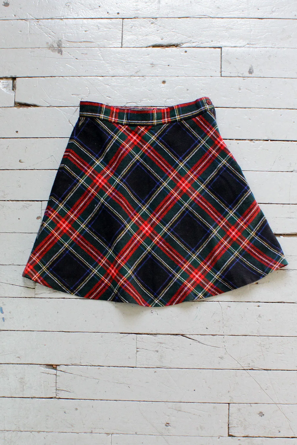 Alicia Plaid Mini Skirt M