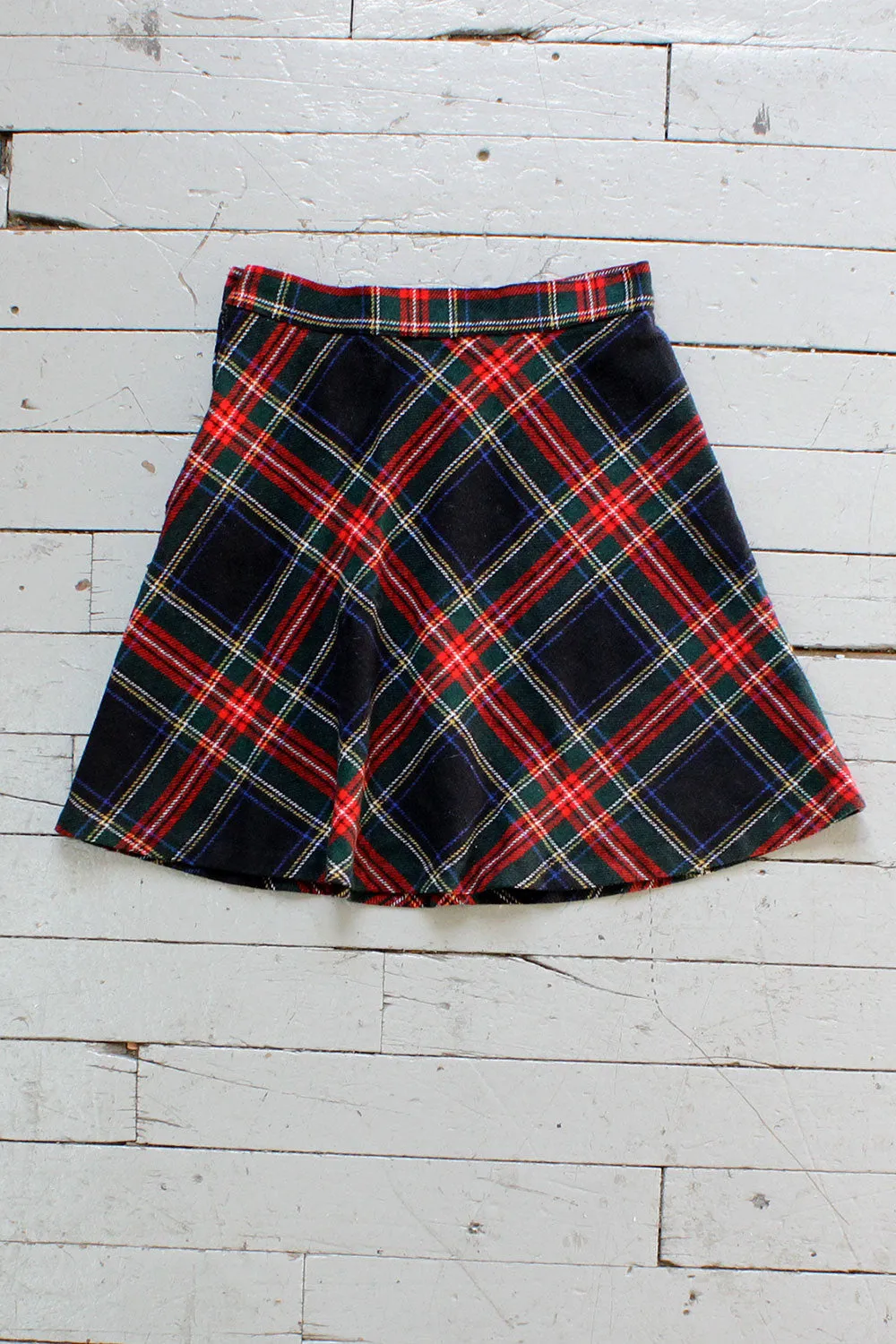 Alicia Plaid Mini Skirt M