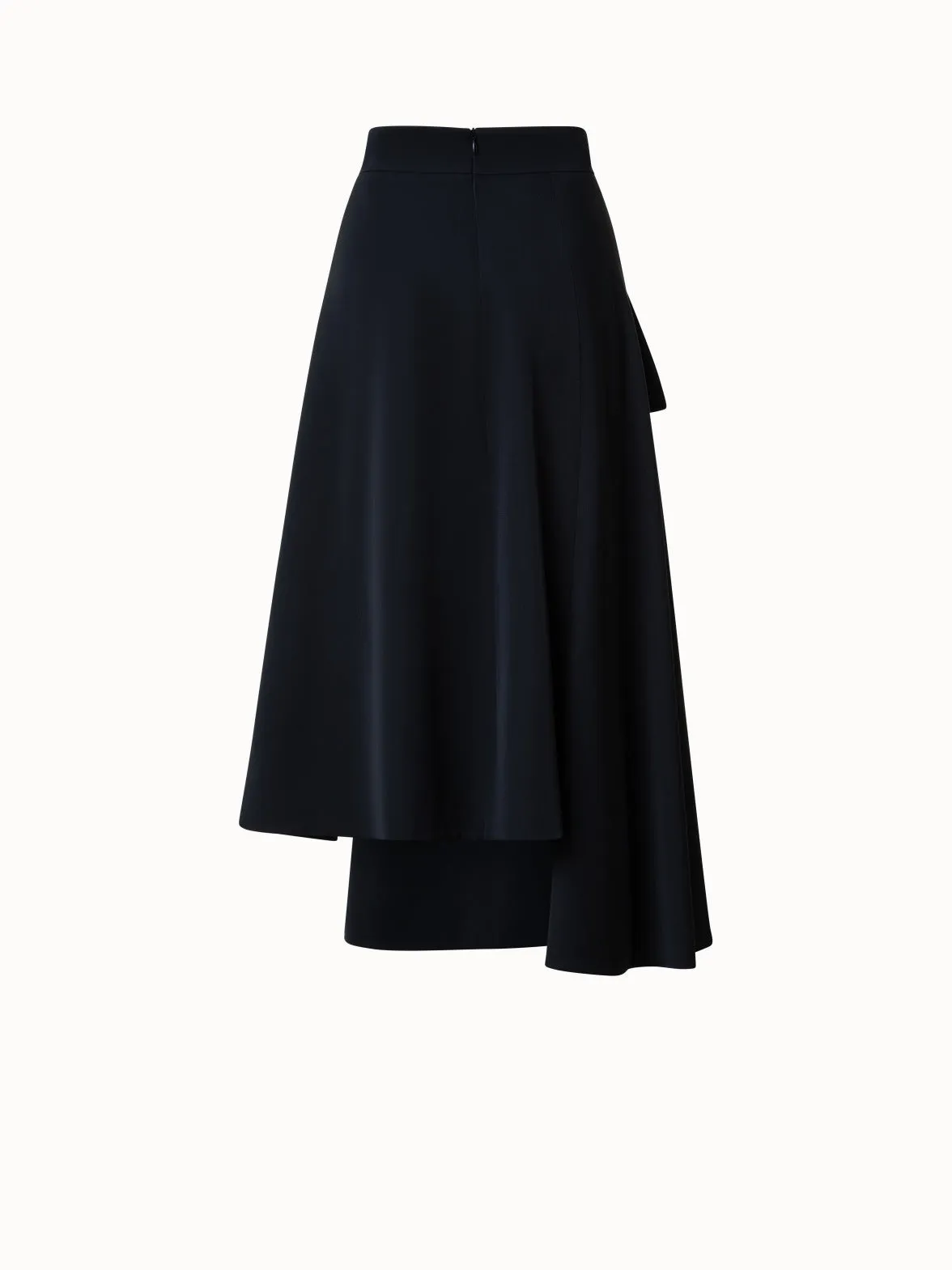 Asymmetrical Wool Gabardine Skirt