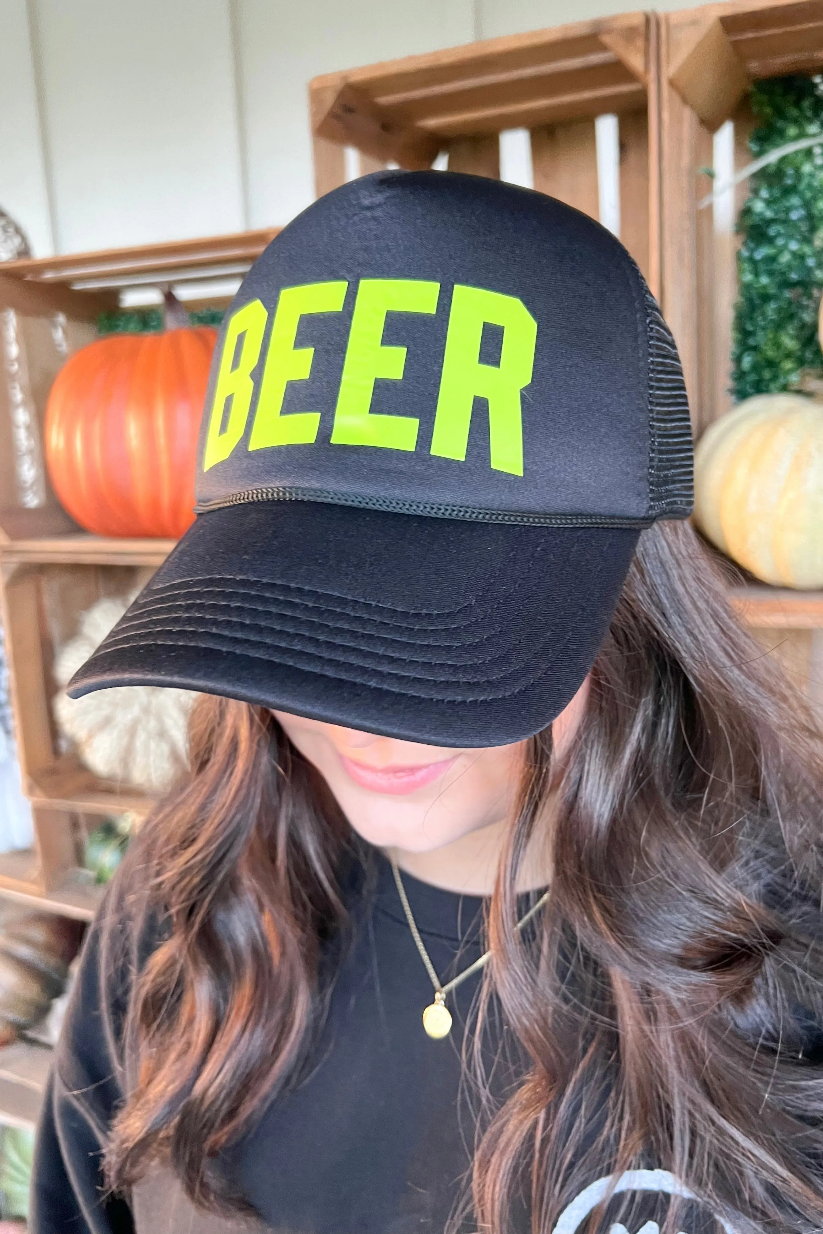 BEER Black Trucker Hat