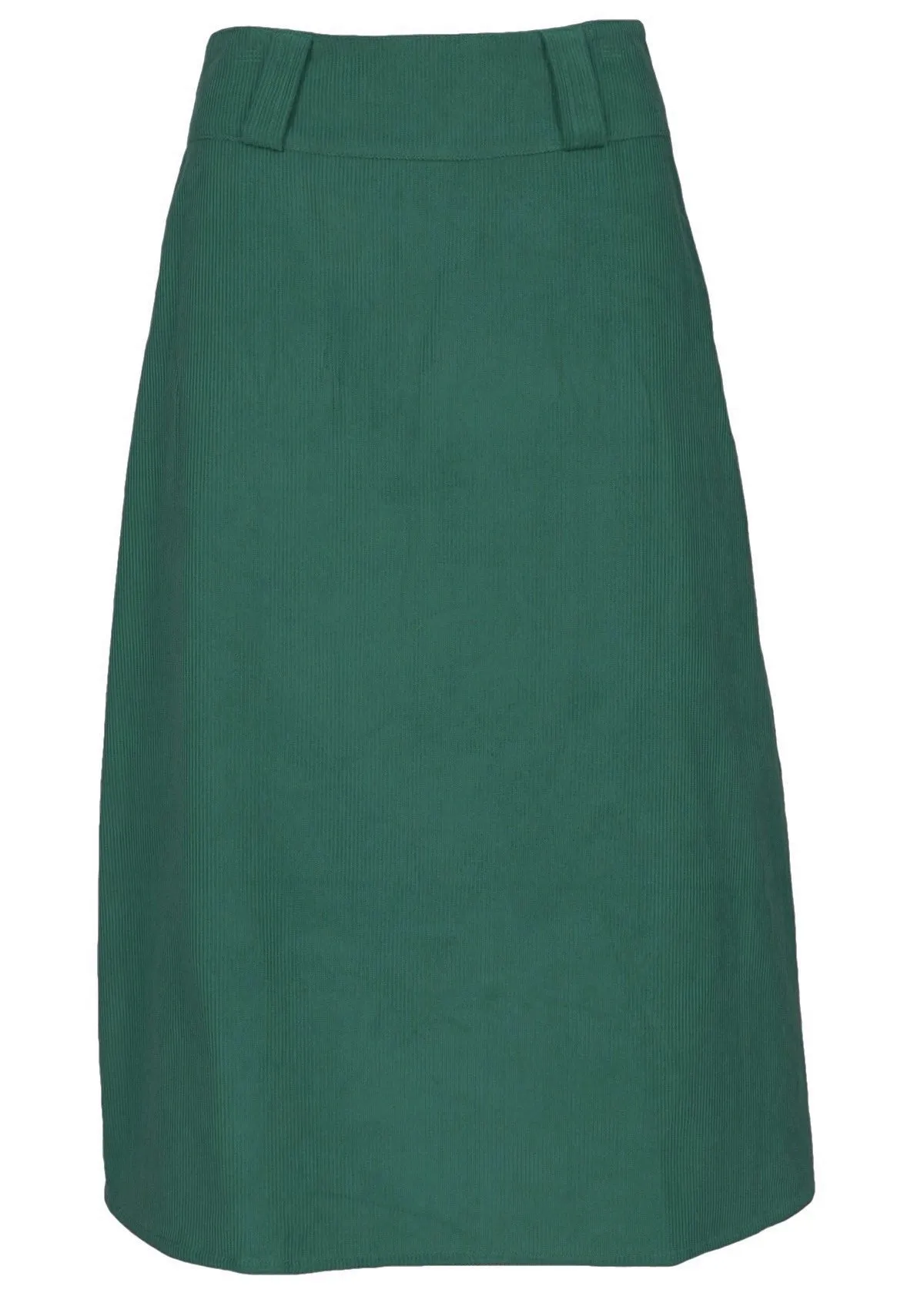 Belt Loop Corduroy Skirt Hunter Green