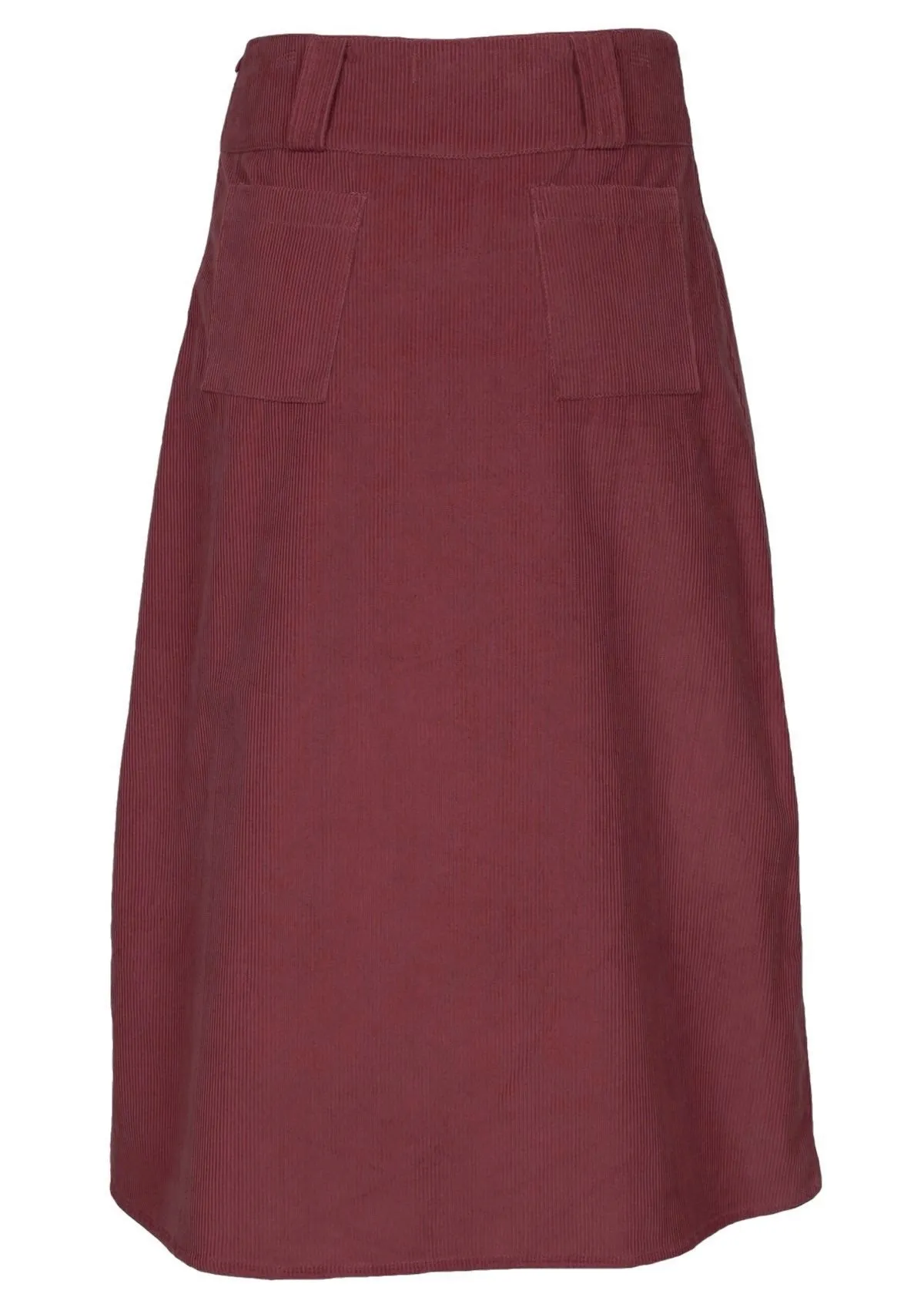 Belt Loop Corduroy Skirt Zinfandel