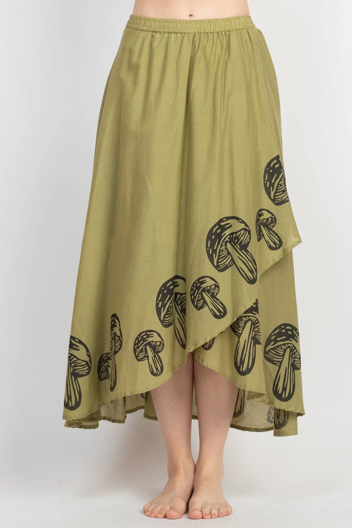 Blockprinted Flowy Circle Skirt