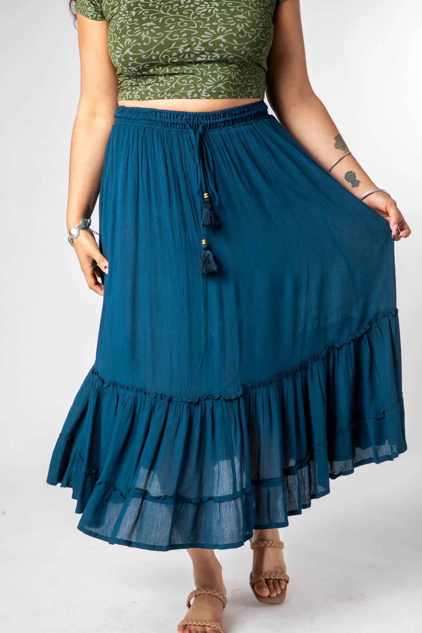 Breezy Bliss Boho Prairie Skirt