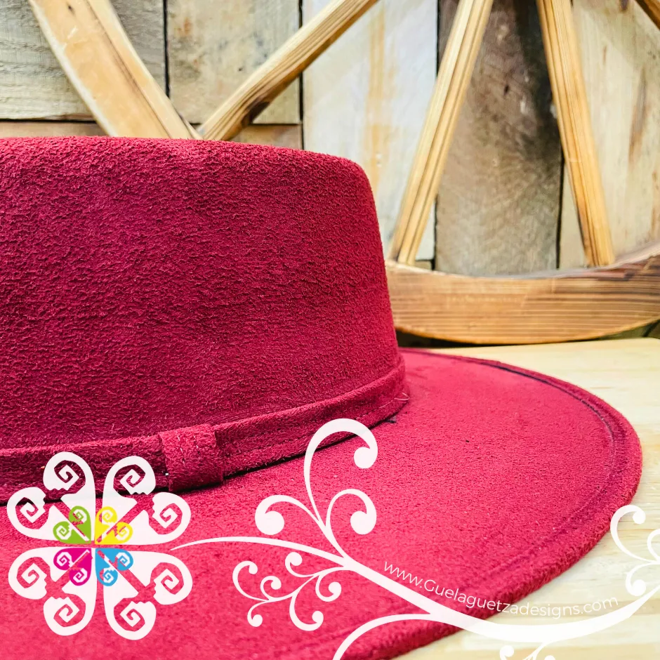 Burgandy Indiana Velvet Hat - Fall Hat