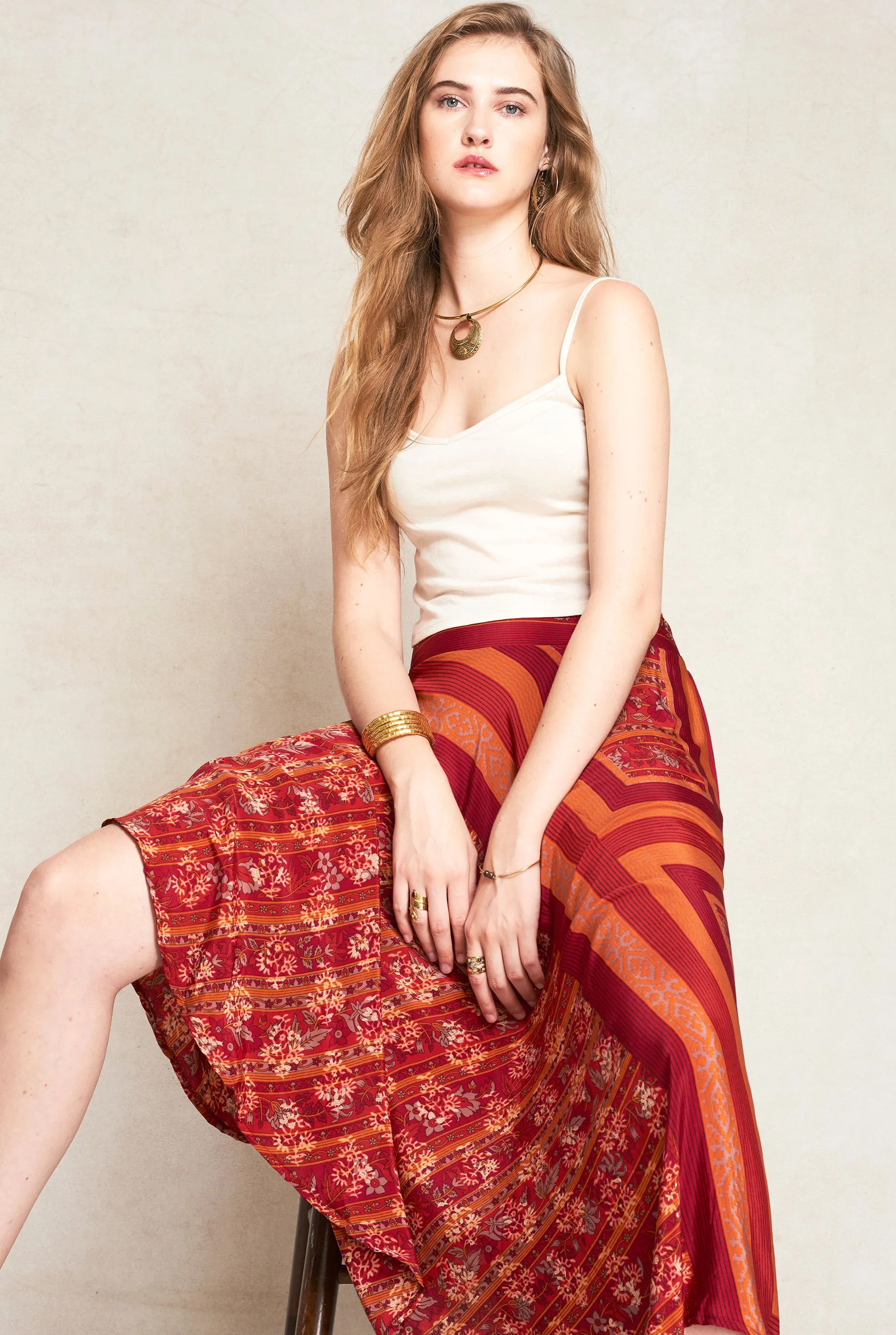 Camila Silk Skirt