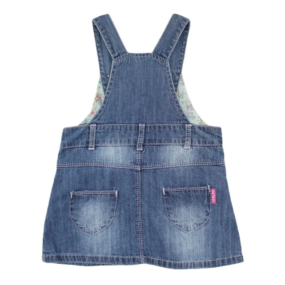 Chambray Dungaree Skirt - Bear