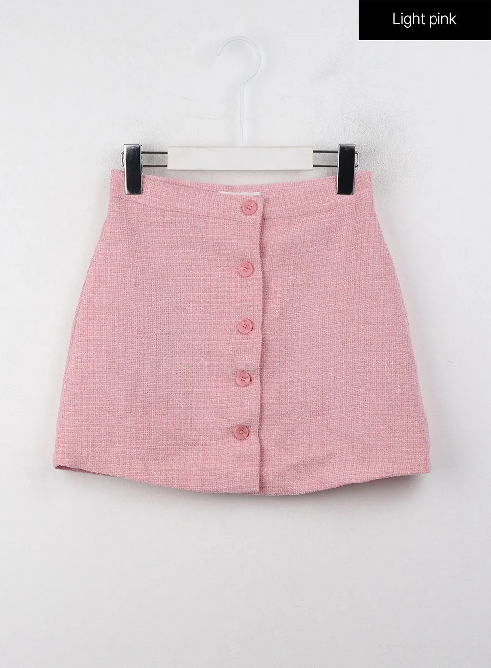 Checkered Buttoned Mini Skirt CJ408