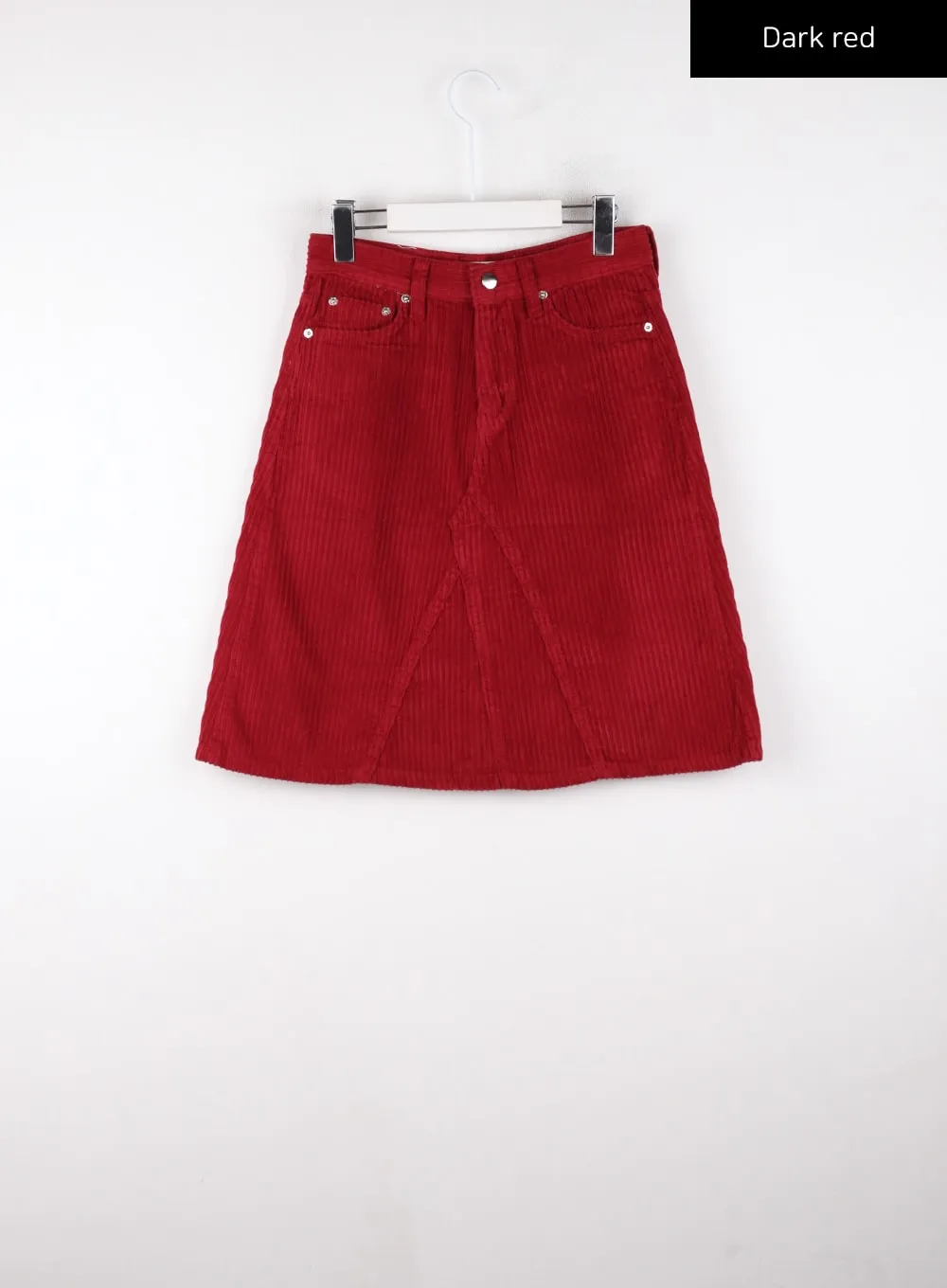 Corduroy Solid Mid Skirt CD328