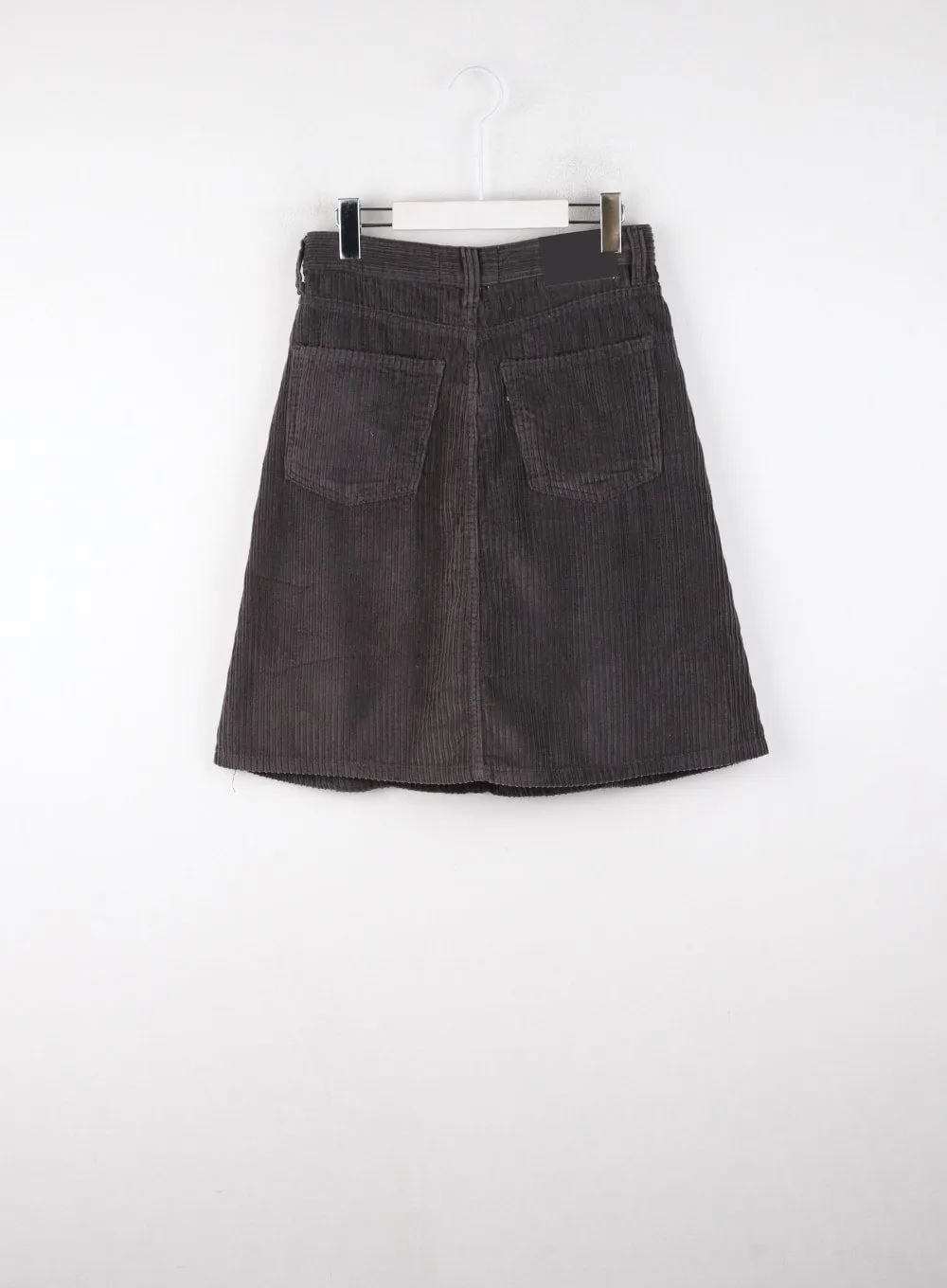 Corduroy Solid Mid Skirt CD328