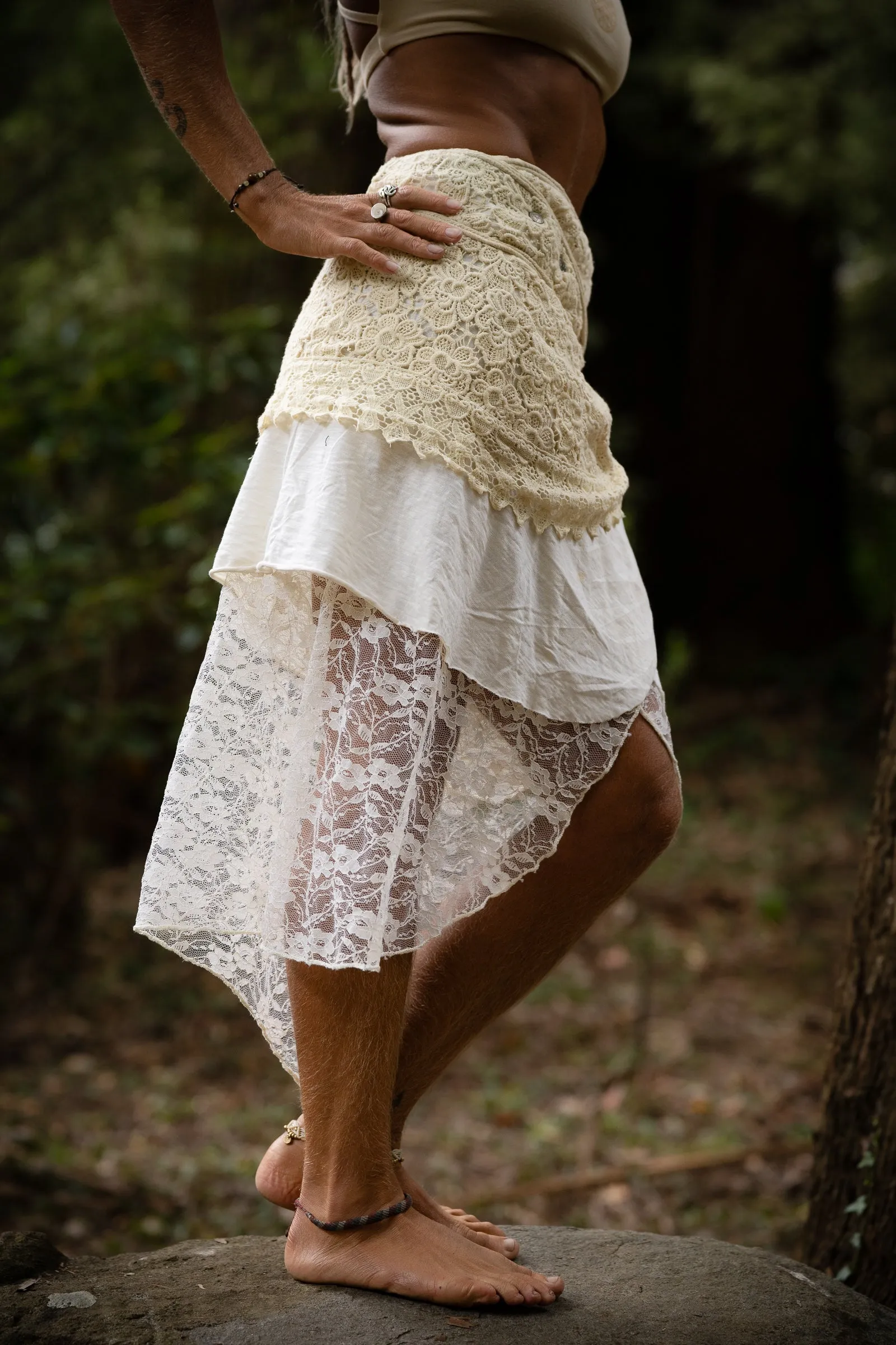 Cotton Crochet Layered Skirt - Wholesale