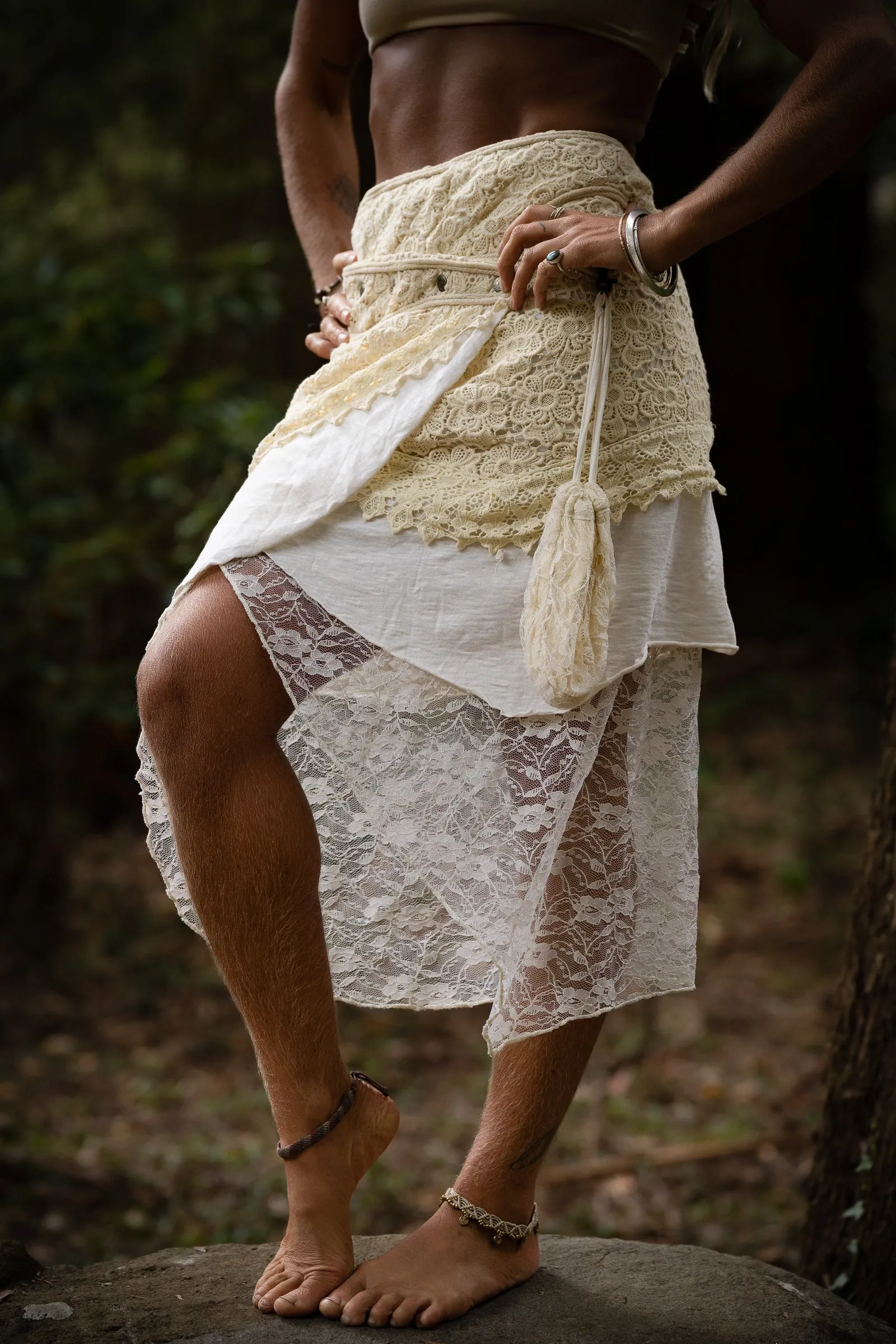 Cotton Crochet Layered Skirt - Wholesale