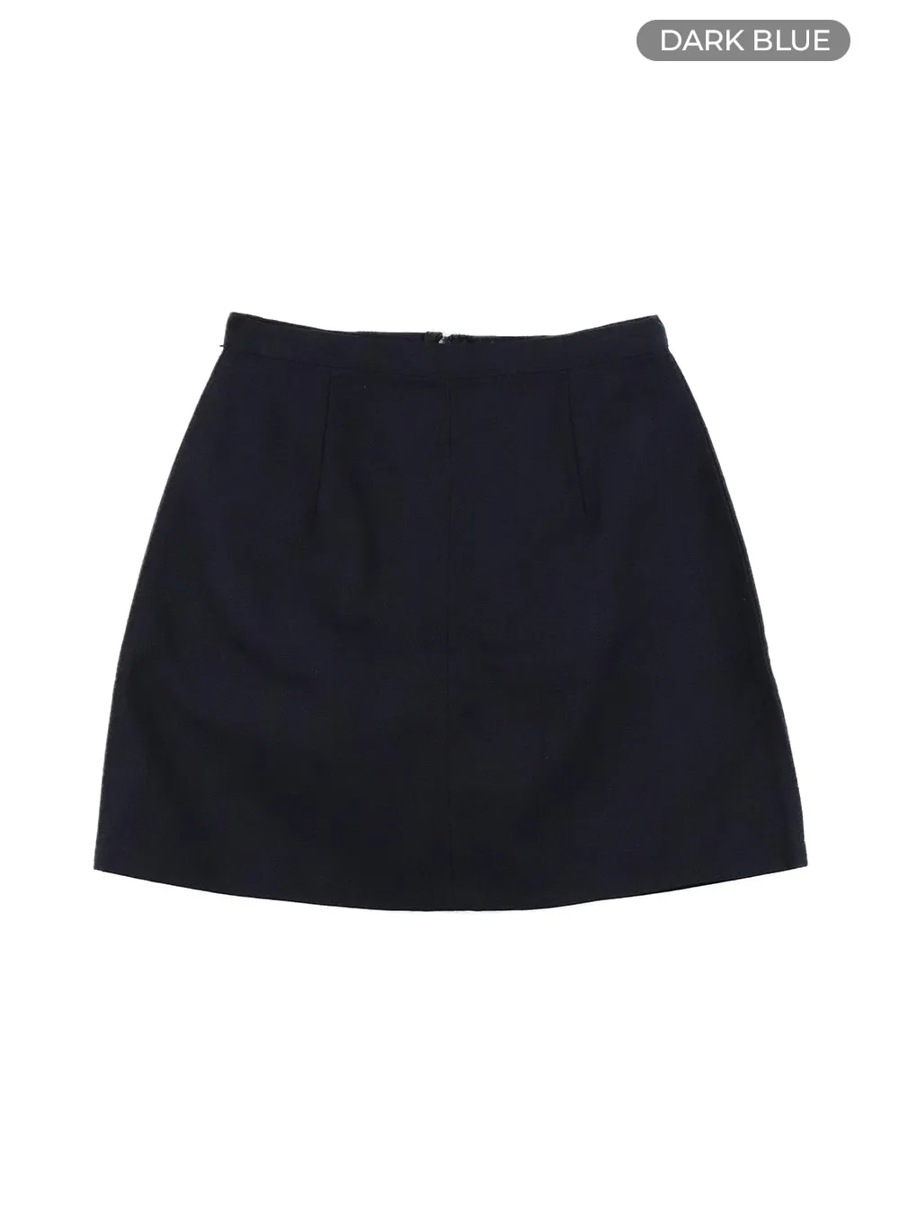 Cotton Solid Mini Skirt OM429