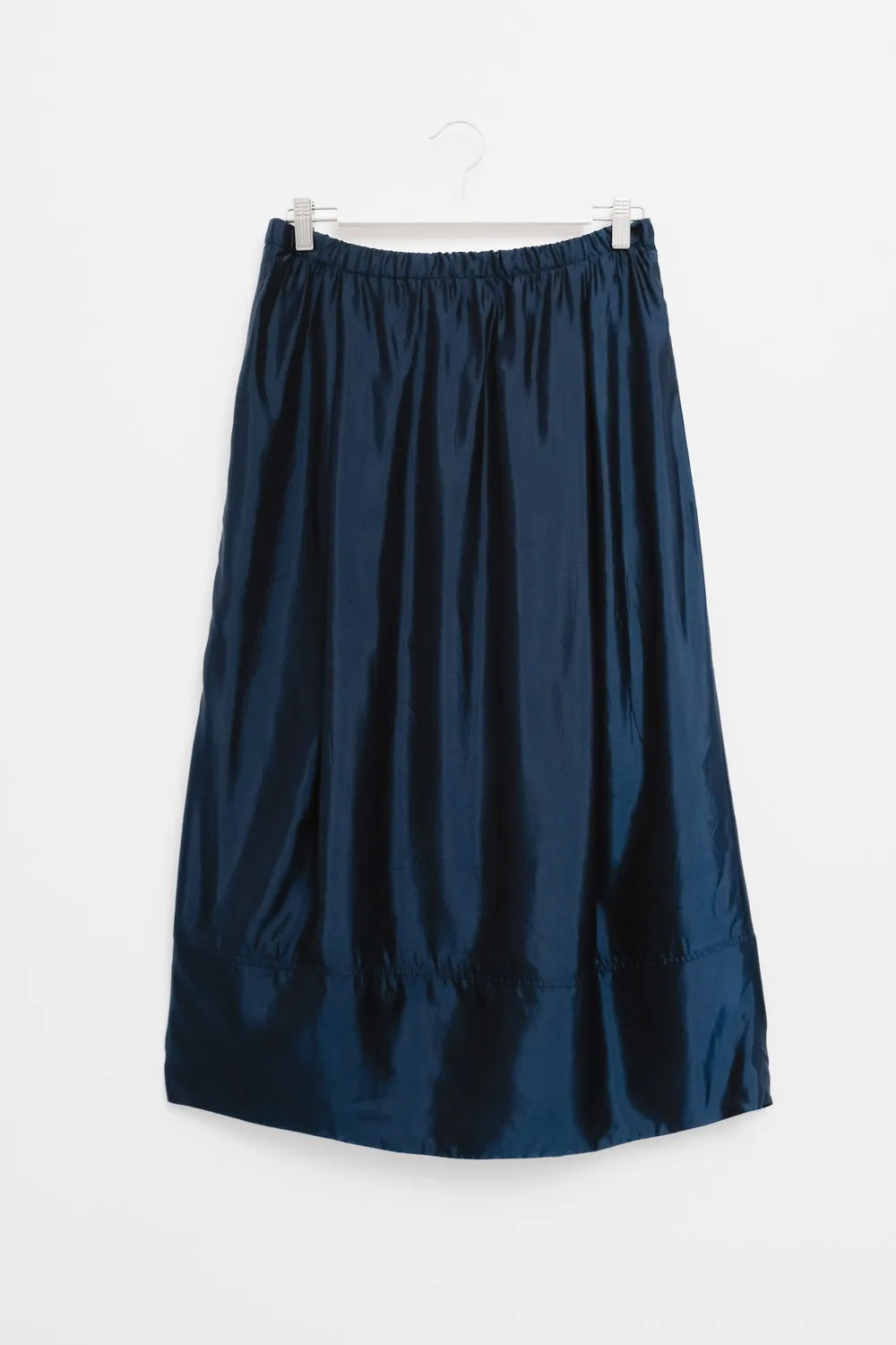 CUPRO YUKAI SATIN NIGHTBLUE SKIRT