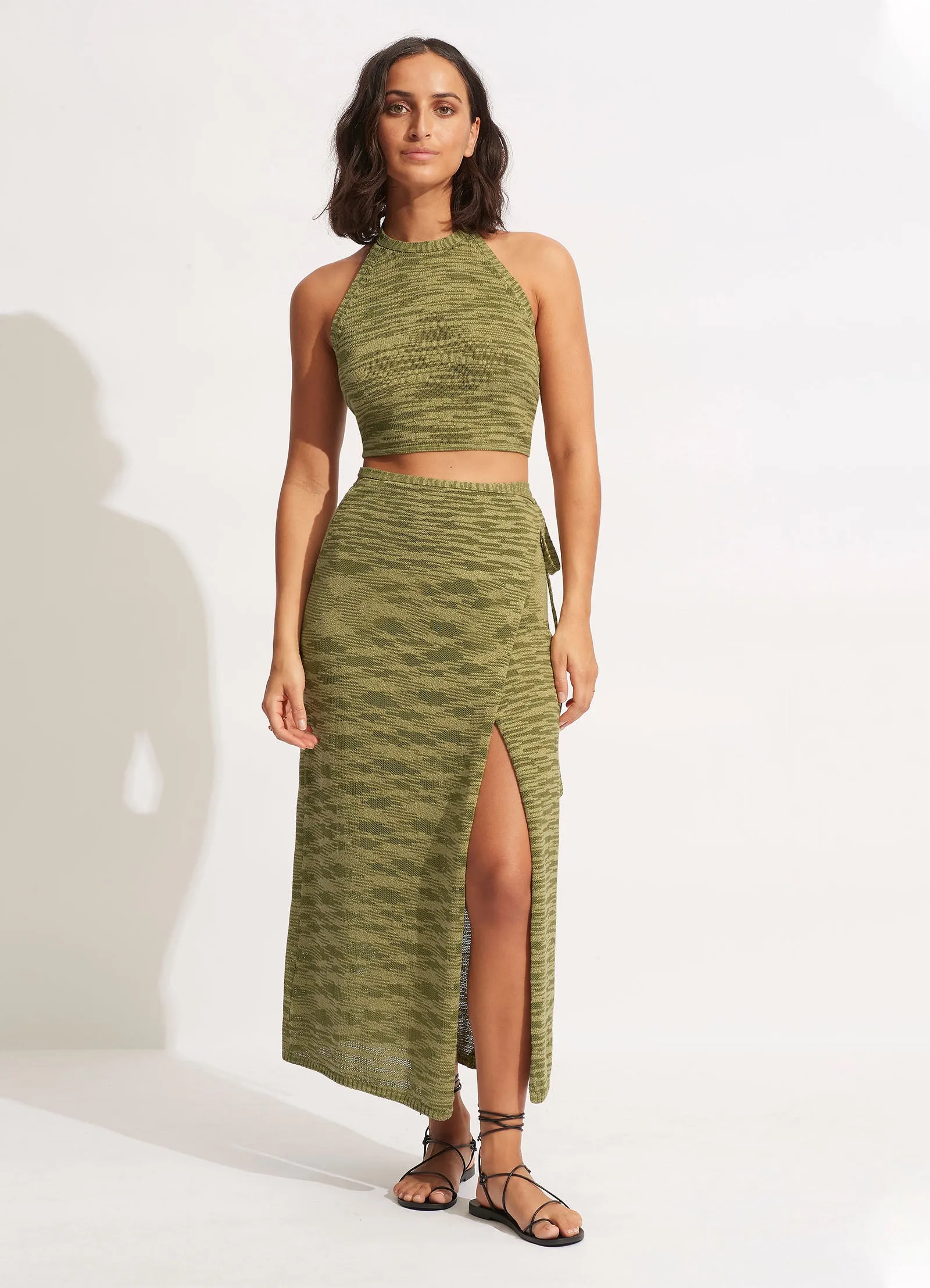 Daybreak Knit Skirt  - Olive