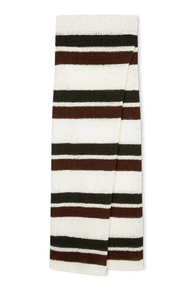 Earth Stripe Cotton Blend Knit Skirt