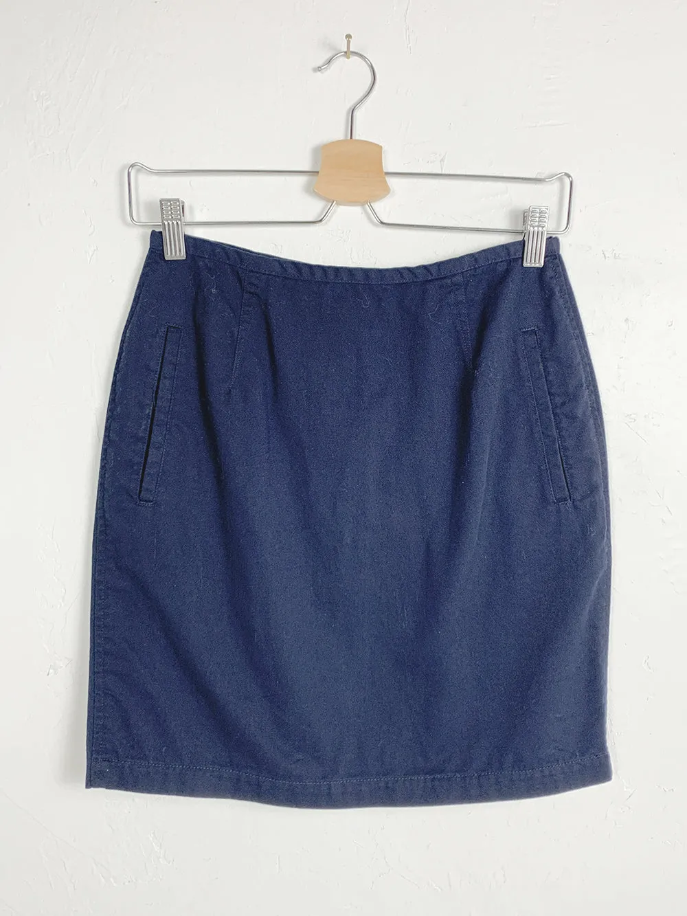 ESPRIT Navy Cotton Mini Skirt