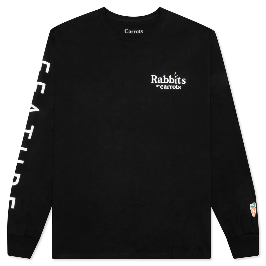 Feature x Carrots x Freddie Gibbs Rabbit Hat L/S Tee - Black