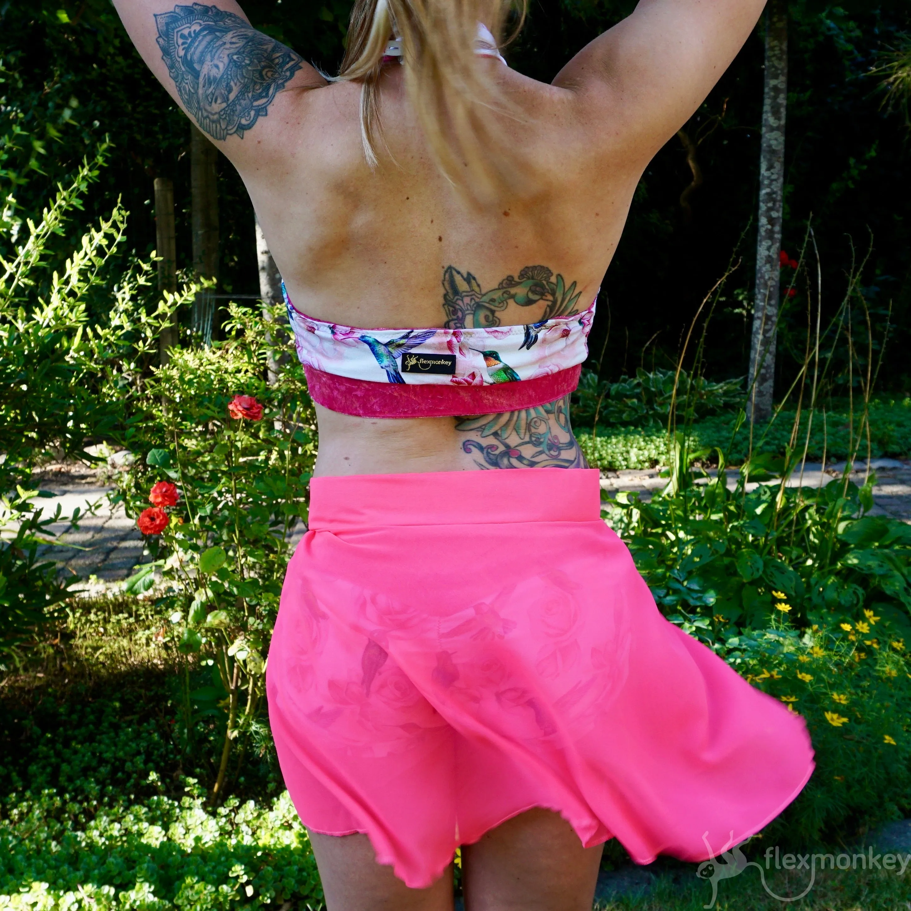 Flexmonkey Poledance skirt short 'Fuchsia'