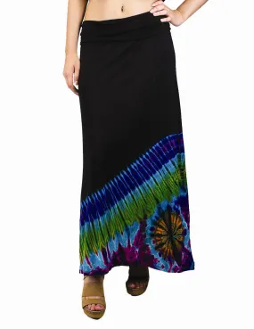 Half Tie Dye Maxi Skirt