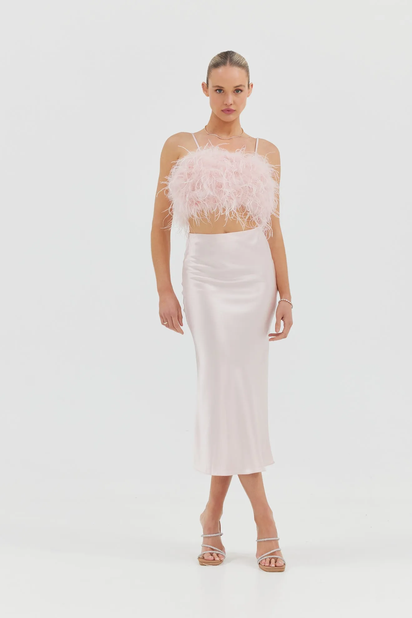 Chic Blush Pink Harlow Skirt for Effortless Style and Elegance