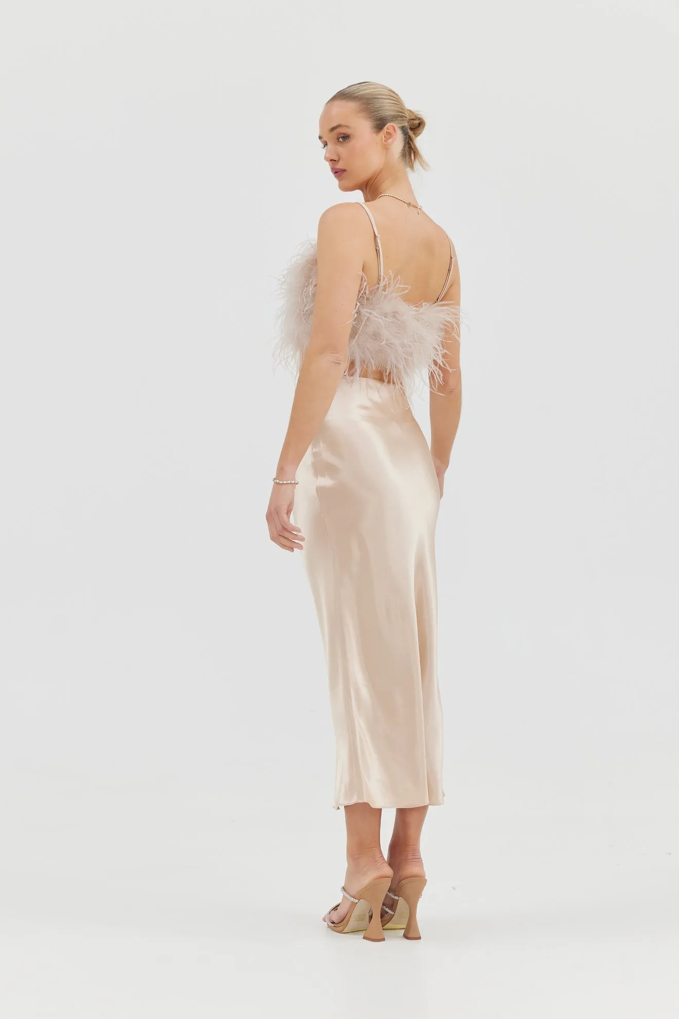 Champagne Harlow Skirt - Elegant and Timeless Fashion Choice