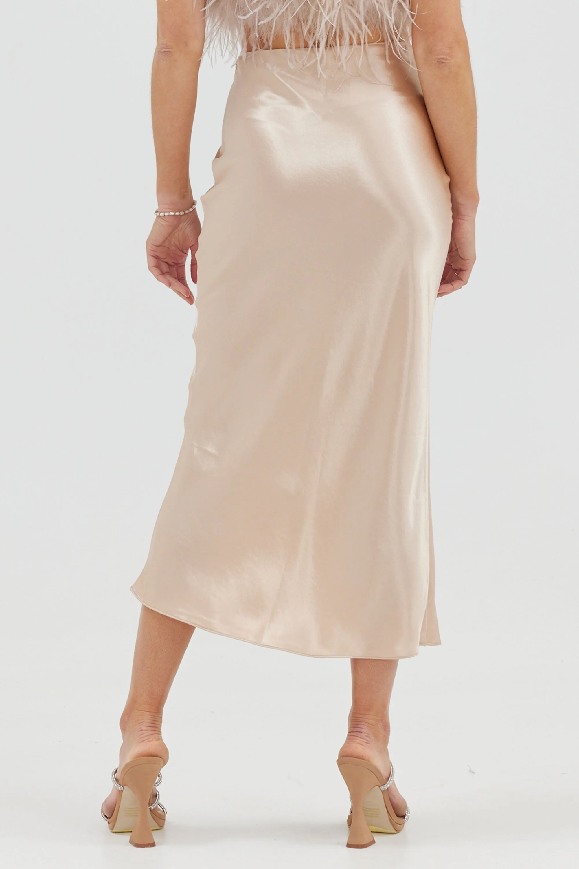 Champagne Harlow Skirt - Elegant and Timeless Fashion Choice