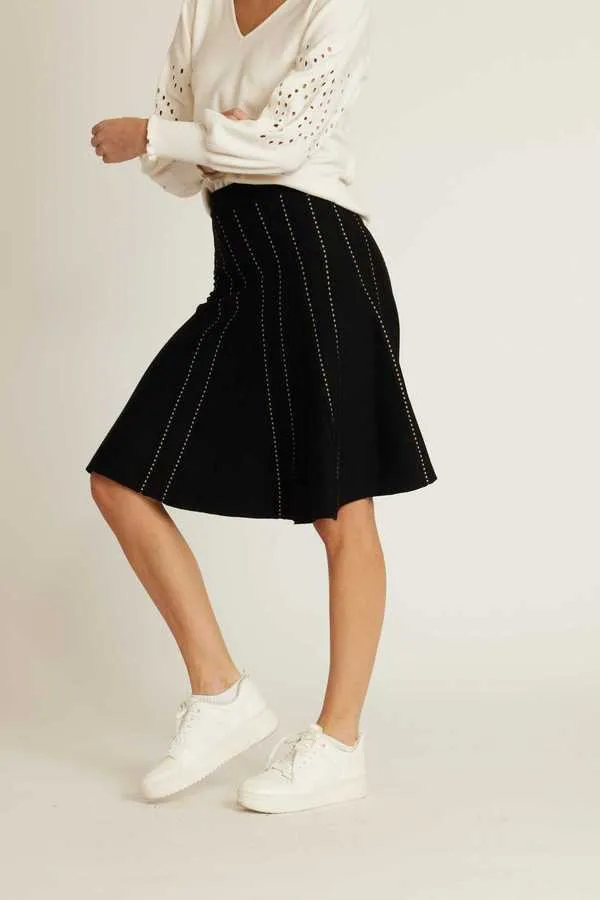 Hermine Knit Skirt - Black