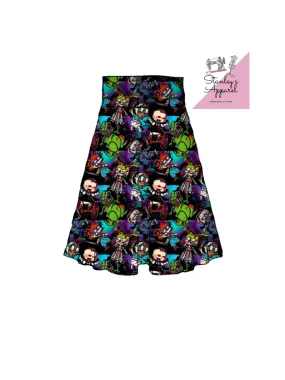 horror babies Adult Skater twirly skirt