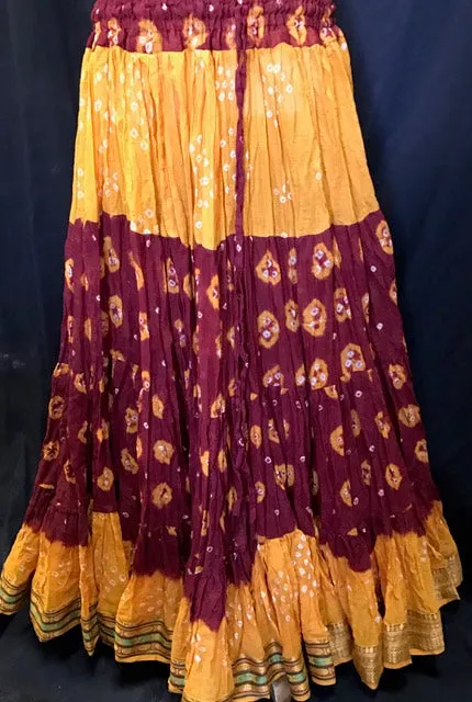 Indian Tie-Dye Bandhani Skirt