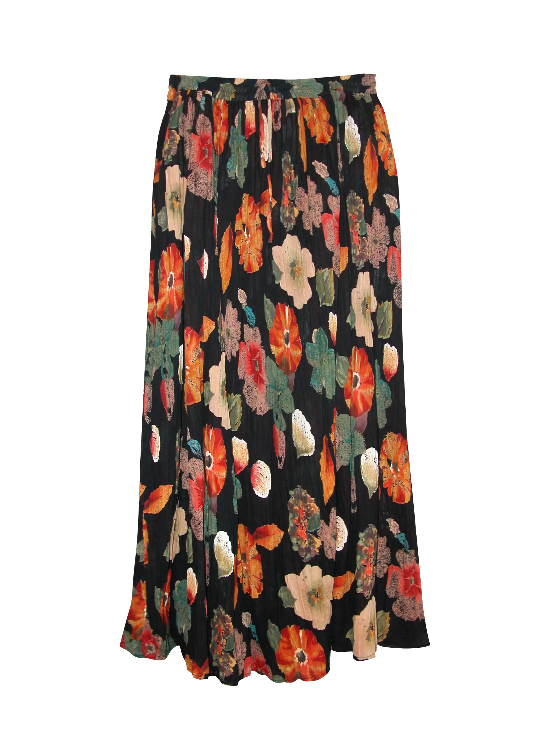 La Cera Crinkle Printed Reversible Skirt