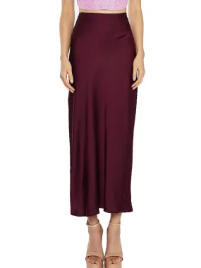 Ladies Skirt - Deep Burgundy Sateen