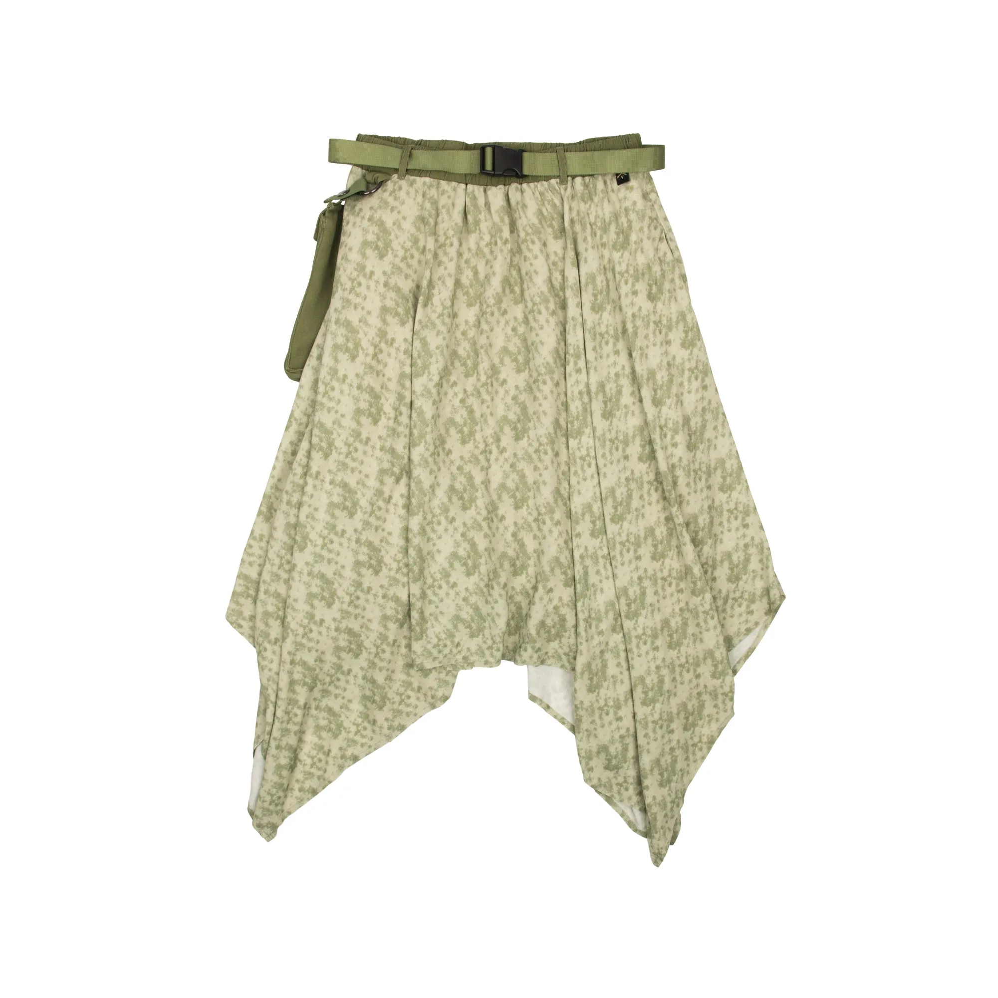 Leia Green Handkerchief Midi Skirt