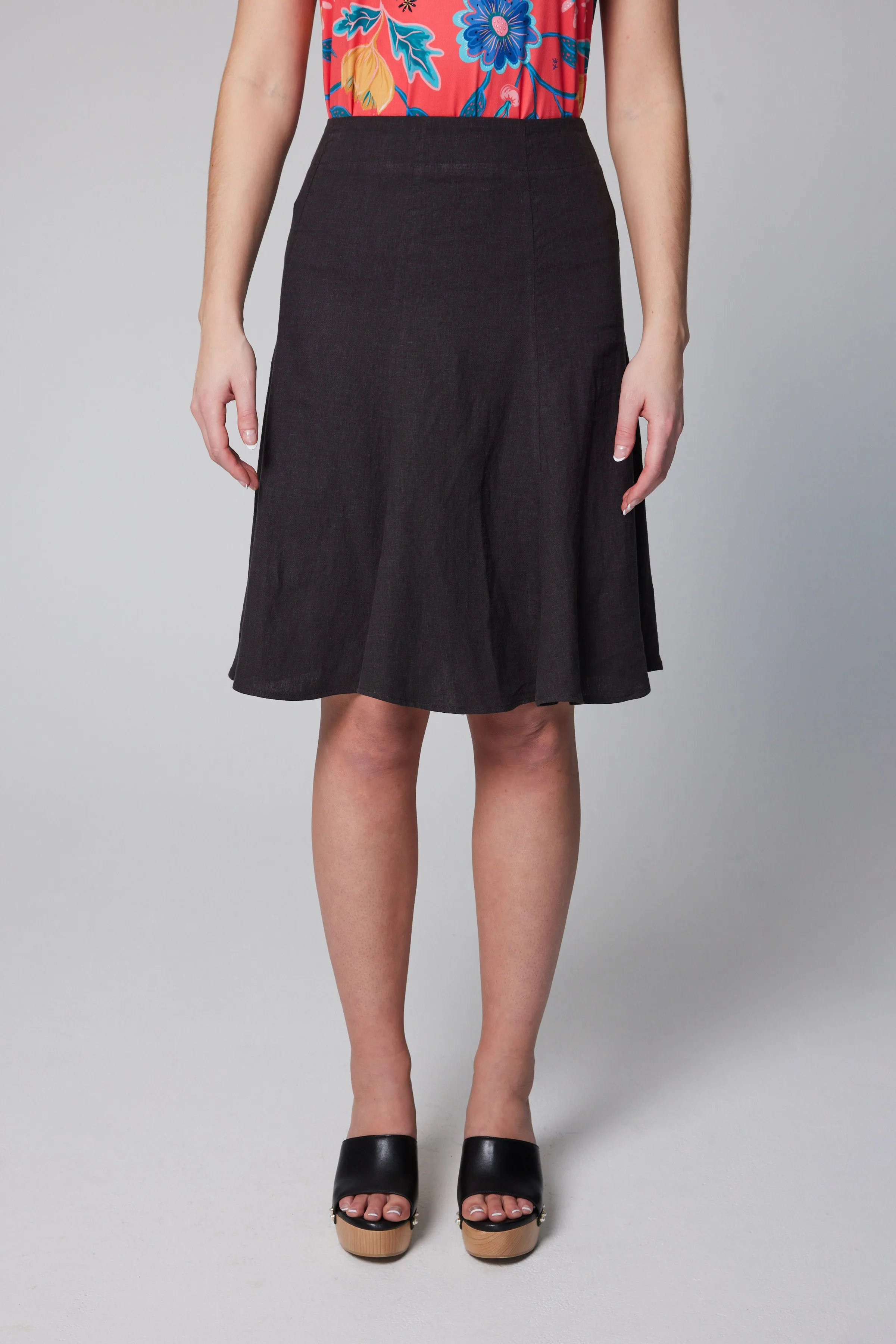 Linen Dancing Skirt - Charcoal