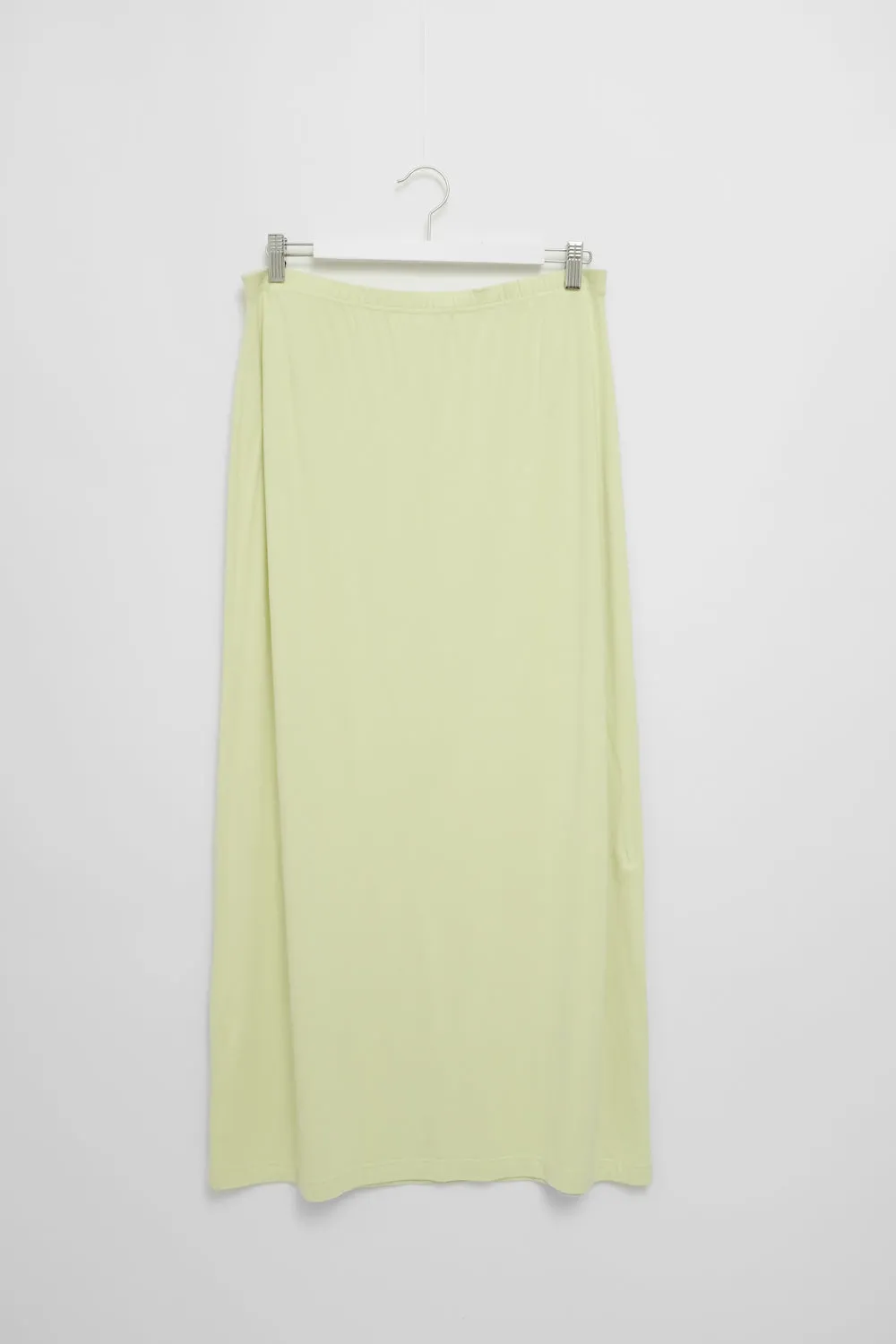 LONG RELAX LIME COTTON SKIRT