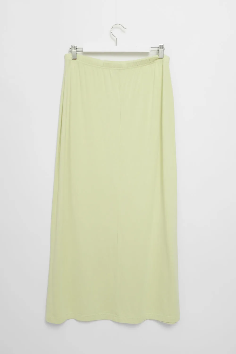 LONG RELAX LIME COTTON SKIRT