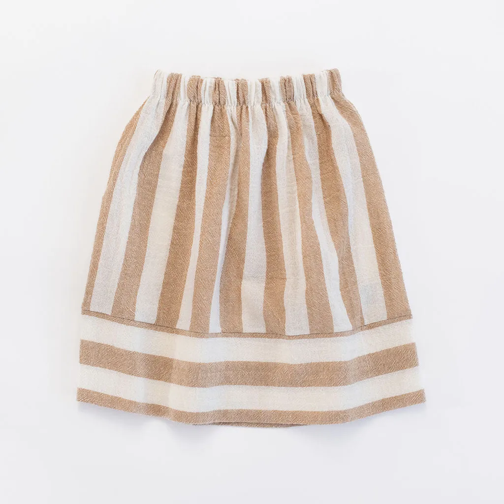 Midi Skirt in Fawn Stripe