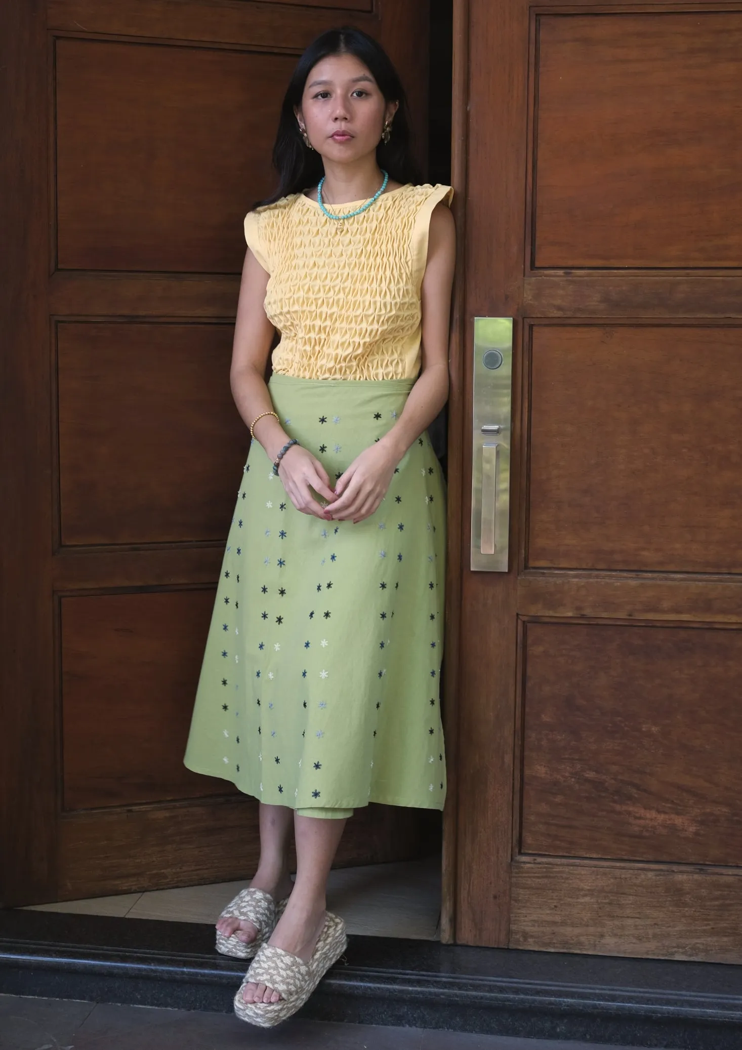 nini skirt - avocado green