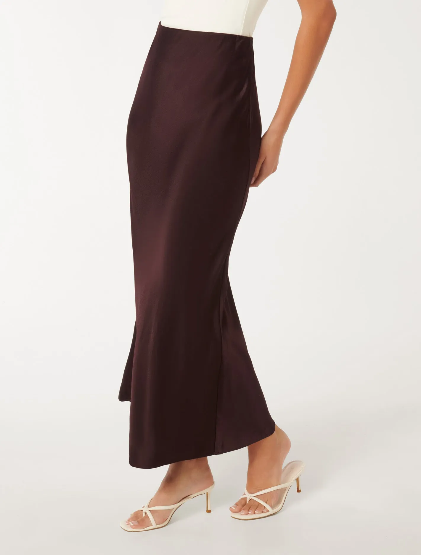 Prue Satin Bias Midaxi Skirt