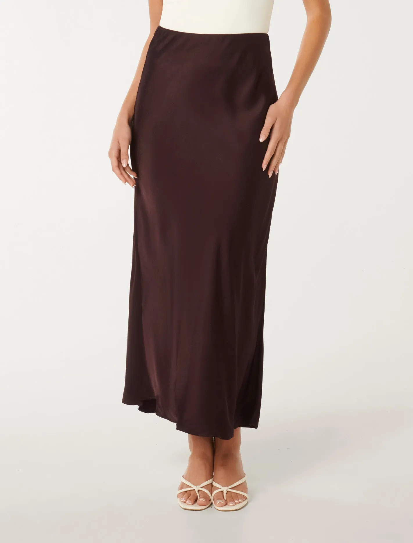 Prue Satin Bias Midaxi Skirt