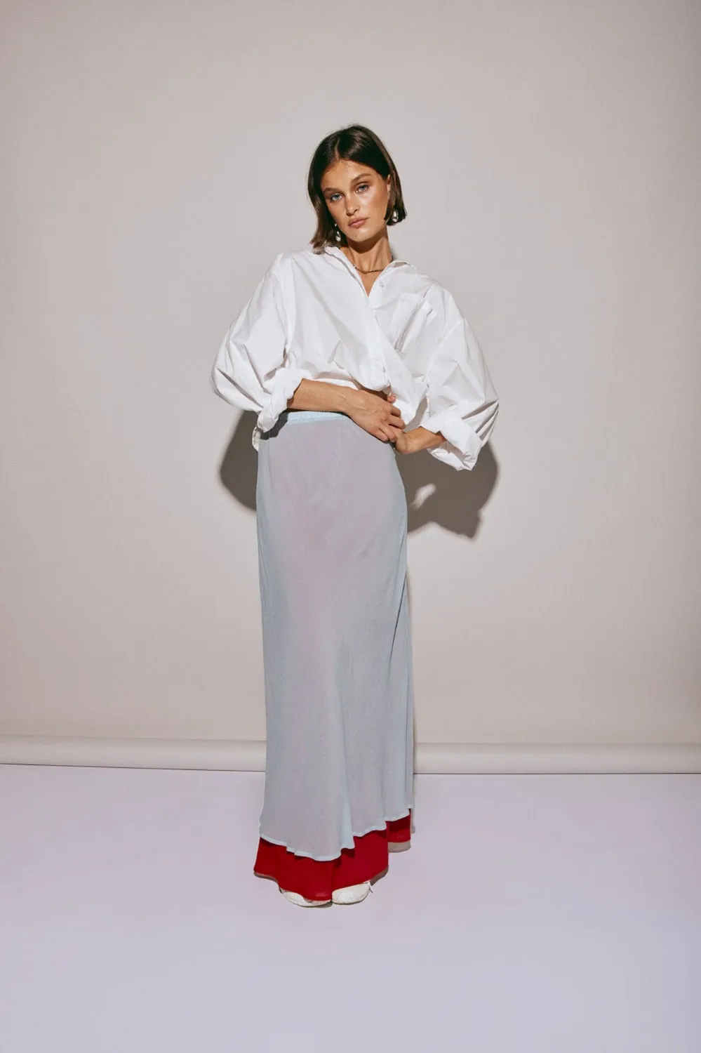 Sanne Maxi Skirt Powder Blue