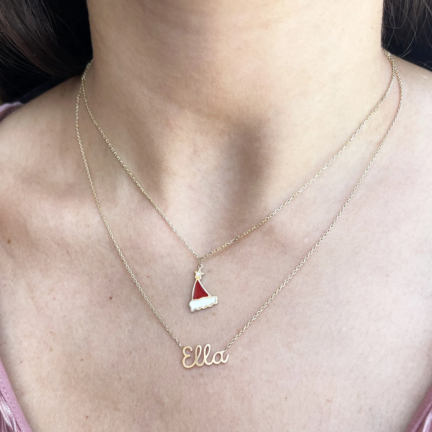 Santa Hat Necklace