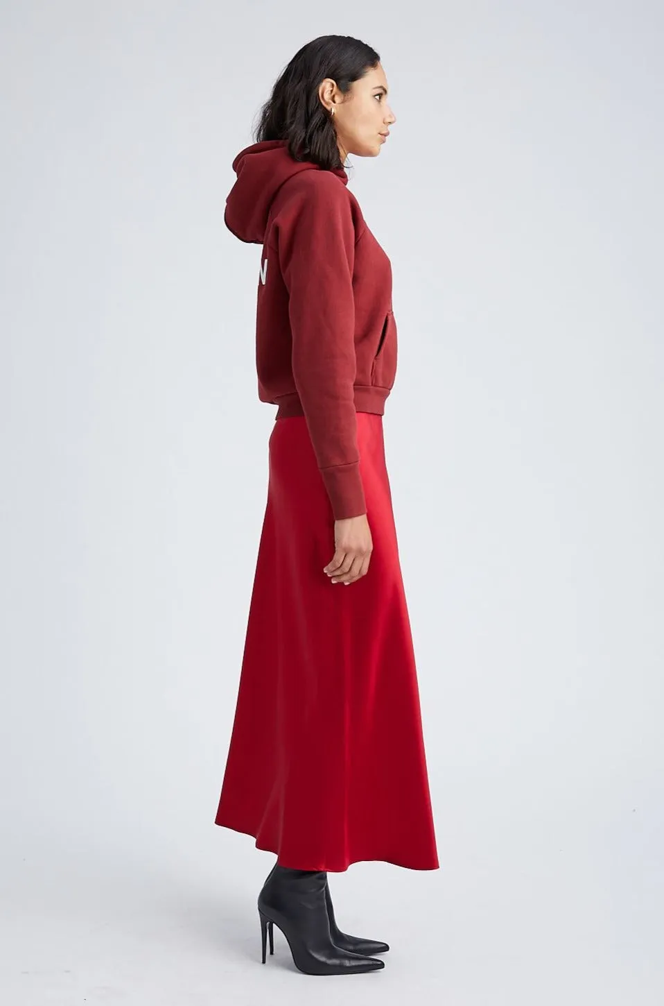 Scarlet Silk Bias Maxi Skirt