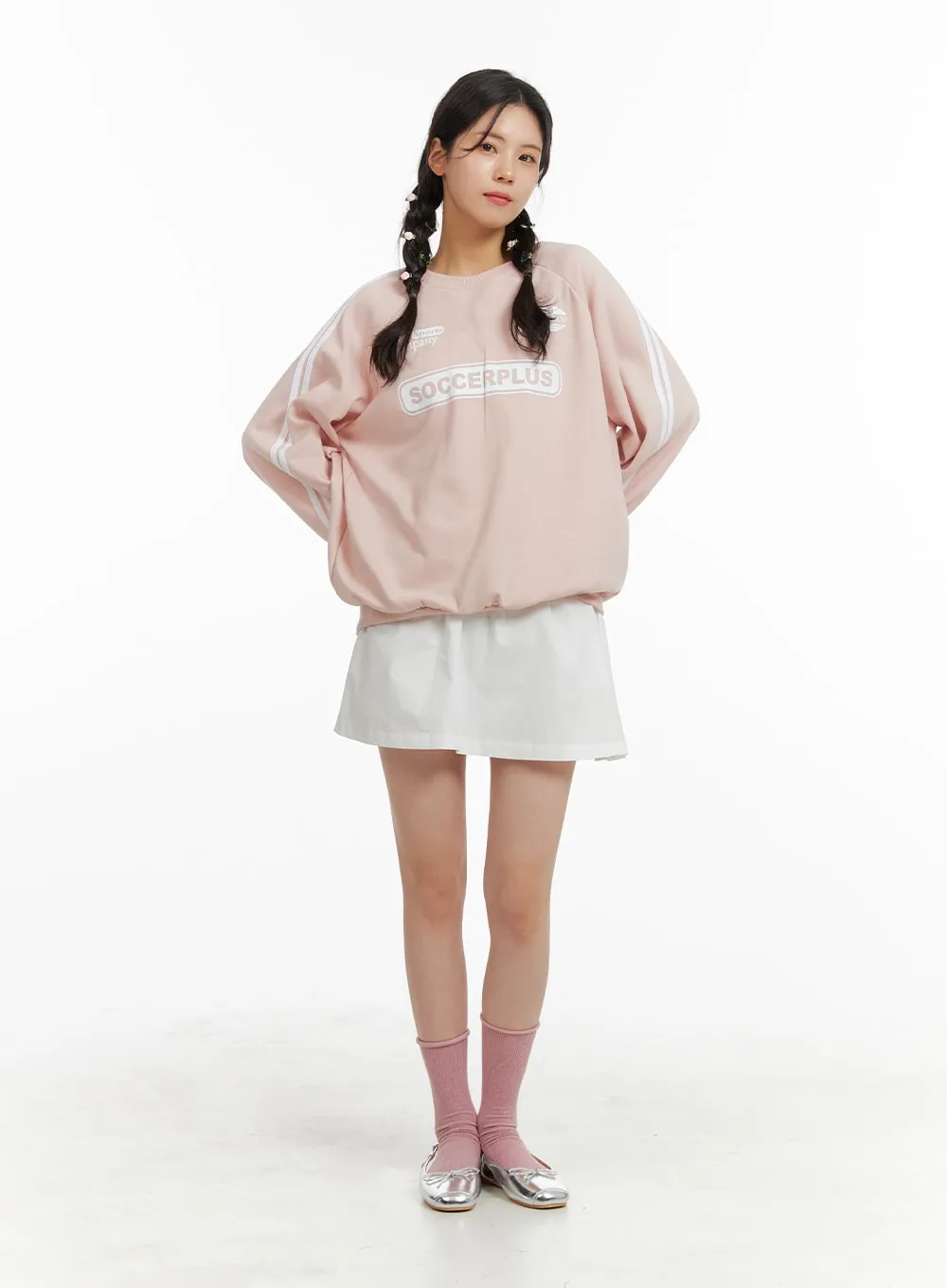 Cotton Mini Skirt with Semi-Shirring - OM420