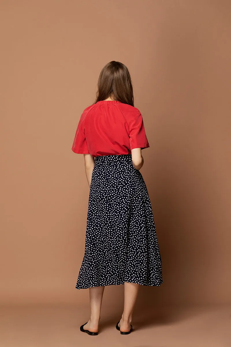 SERENA Polka Dot Wrap Skirt