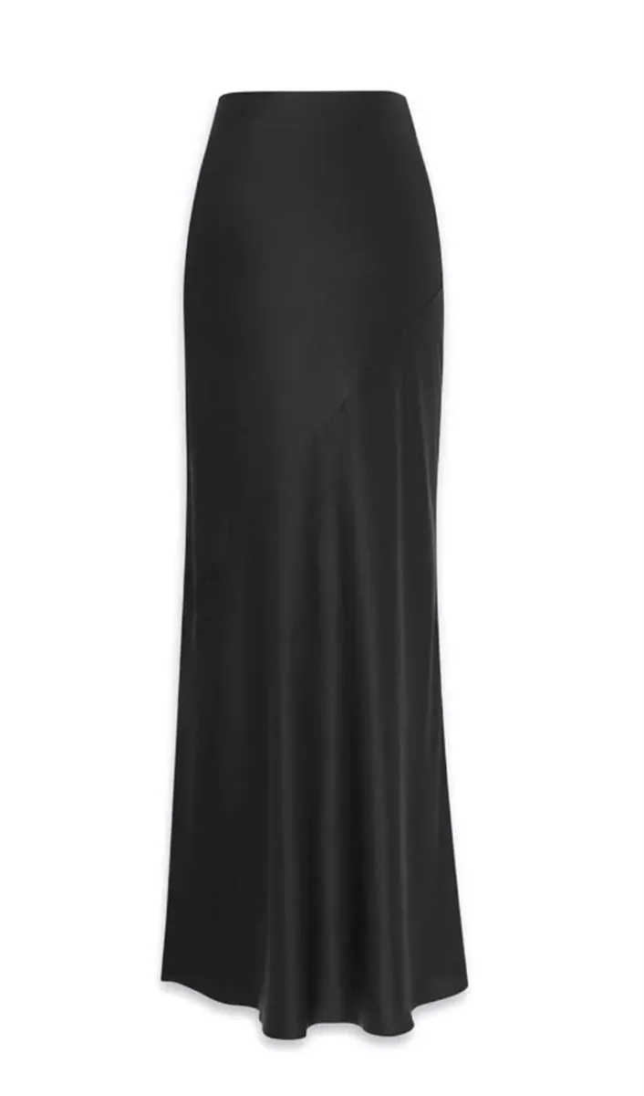 SILK BIAS-CUT MAXI SKIRT